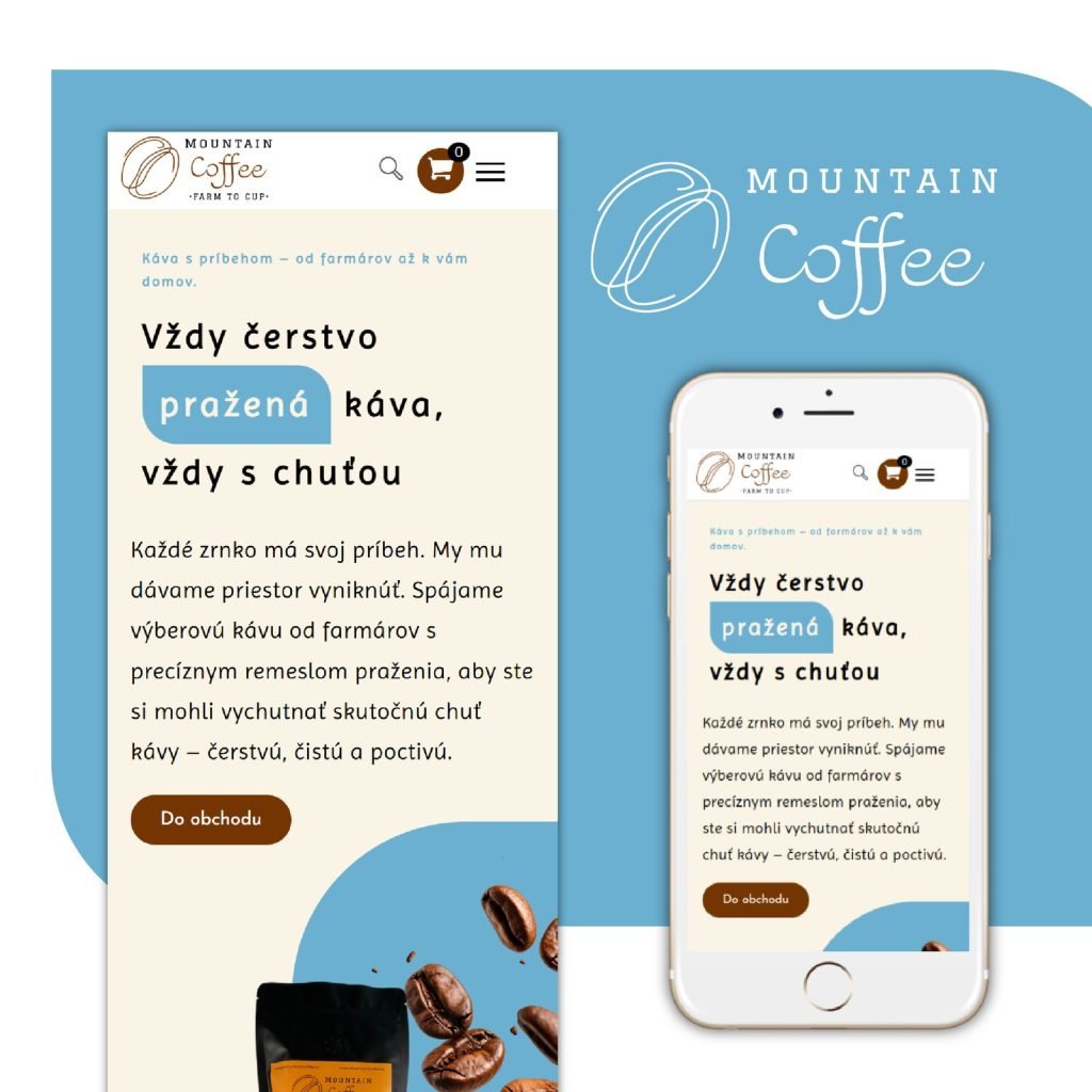 Ukážka realizácie Mountaincoffee.sk od Finestudio
