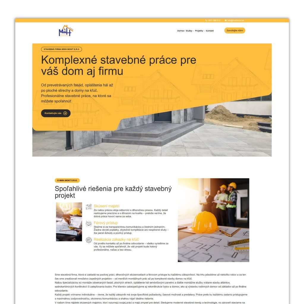Ukážka realizácie Mwhmont.sk od Finestudio